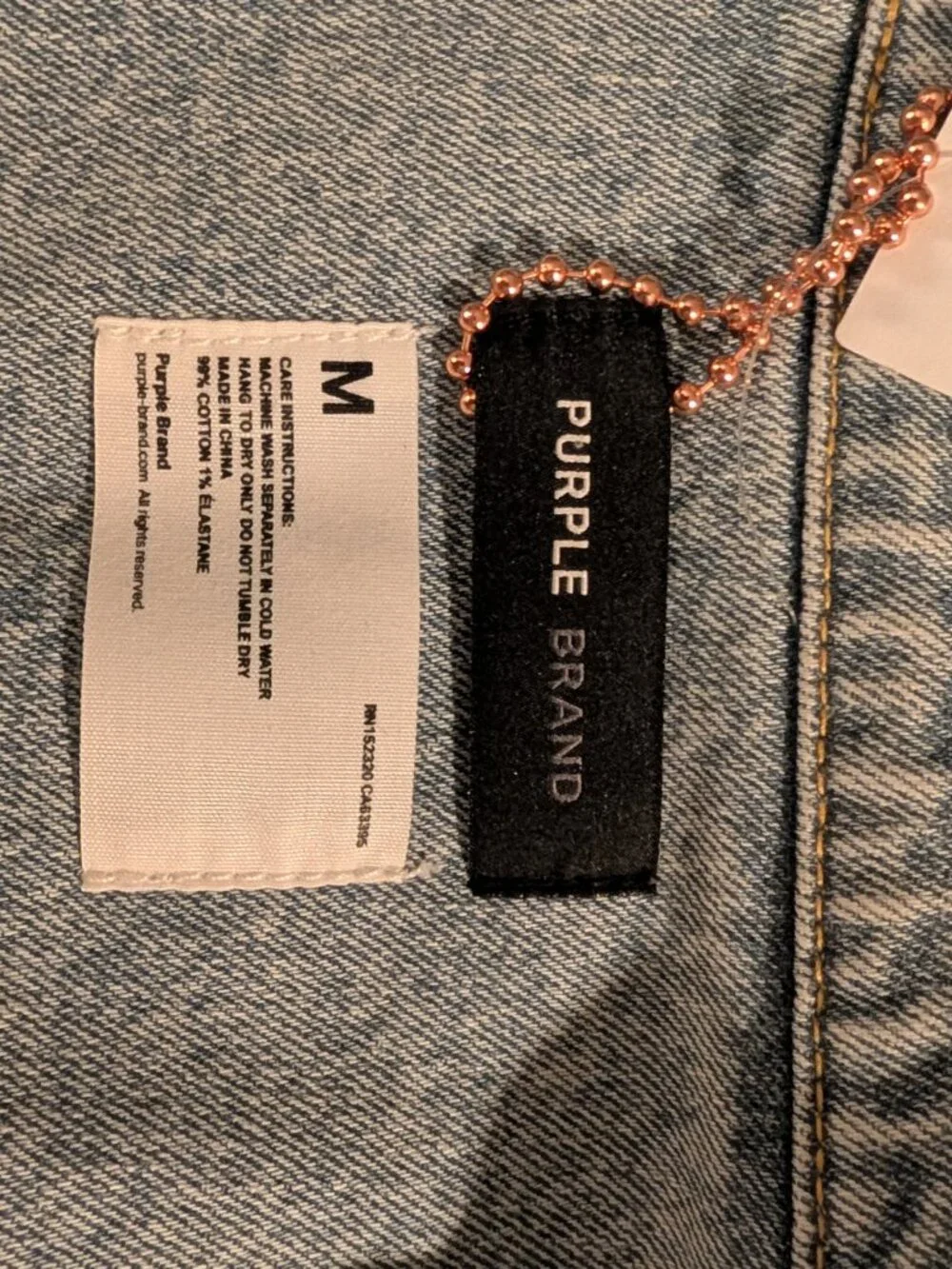 BRAND NEW WITH TAGS - Medium - PURPLE BRAND Indigo Snake Print Denim Jacket